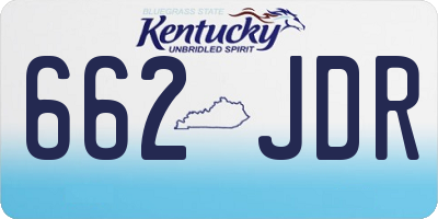 KY license plate 662JDR