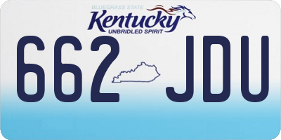 KY license plate 662JDU