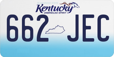 KY license plate 662JEC