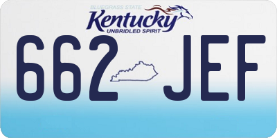 KY license plate 662JEF