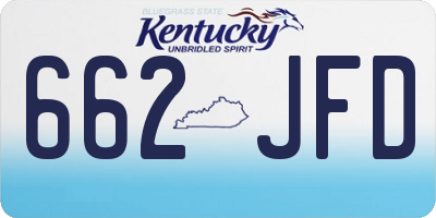 KY license plate 662JFD