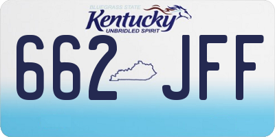 KY license plate 662JFF