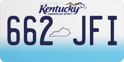 KY license plate 662JFI