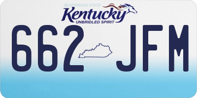 KY license plate 662JFM