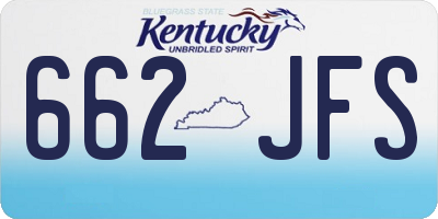 KY license plate 662JFS