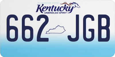 KY license plate 662JGB