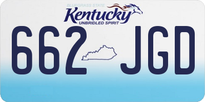 KY license plate 662JGD