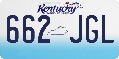 KY license plate 662JGL