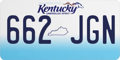 KY license plate 662JGN