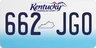 KY license plate 662JGO