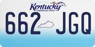 KY license plate 662JGQ