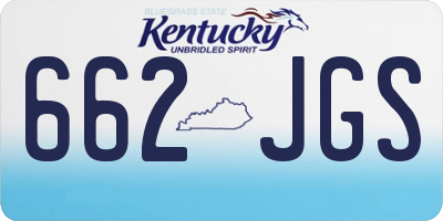 KY license plate 662JGS