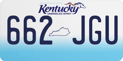 KY license plate 662JGU