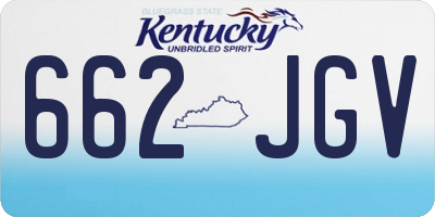 KY license plate 662JGV
