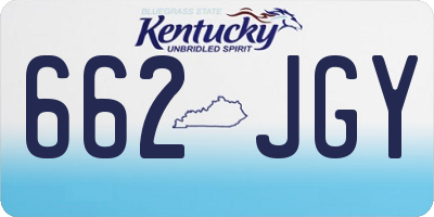 KY license plate 662JGY