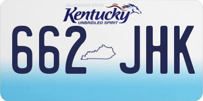 KY license plate 662JHK
