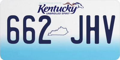 KY license plate 662JHV