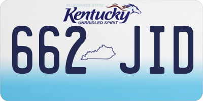 KY license plate 662JID