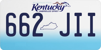 KY license plate 662JII