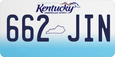 KY license plate 662JIN