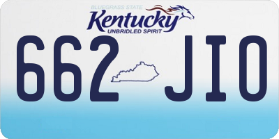 KY license plate 662JIO