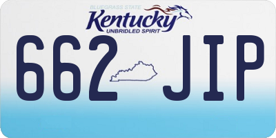 KY license plate 662JIP