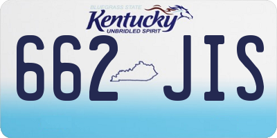 KY license plate 662JIS