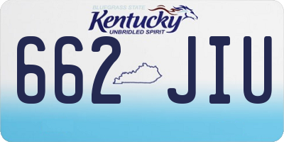KY license plate 662JIU