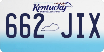 KY license plate 662JIX