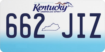 KY license plate 662JIZ
