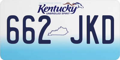 KY license plate 662JKD