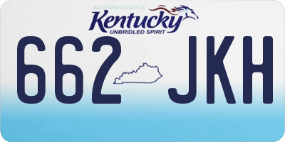 KY license plate 662JKH