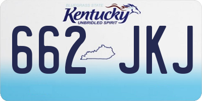 KY license plate 662JKJ
