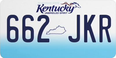 KY license plate 662JKR