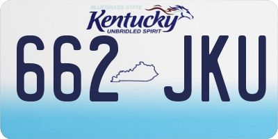 KY license plate 662JKU