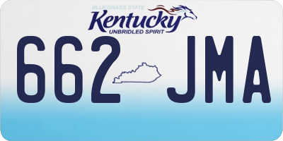 KY license plate 662JMA