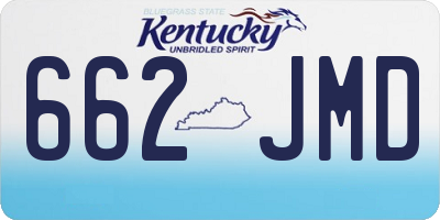 KY license plate 662JMD
