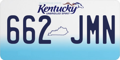KY license plate 662JMN