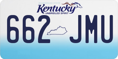 KY license plate 662JMU
