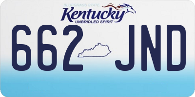 KY license plate 662JND