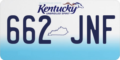 KY license plate 662JNF