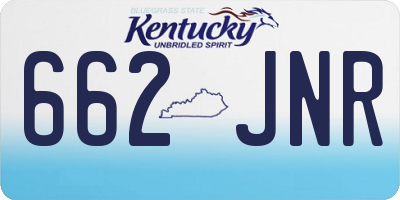 KY license plate 662JNR