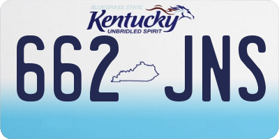KY license plate 662JNS