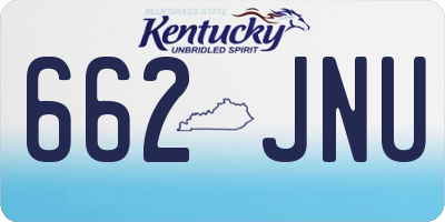KY license plate 662JNU