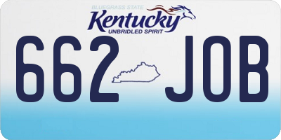 KY license plate 662JOB