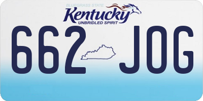 KY license plate 662JOG