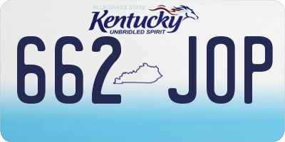 KY license plate 662JOP