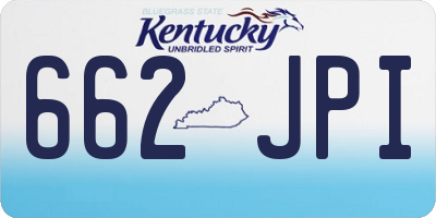 KY license plate 662JPI