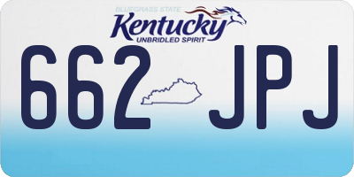 KY license plate 662JPJ