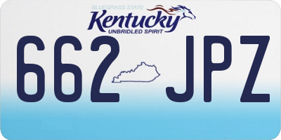 KY license plate 662JPZ